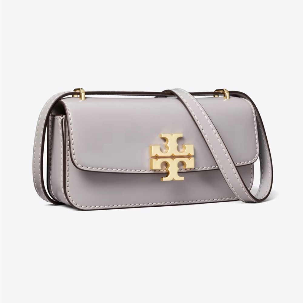 Tory Burch Gray Leather Crossbody Bag Eleanor